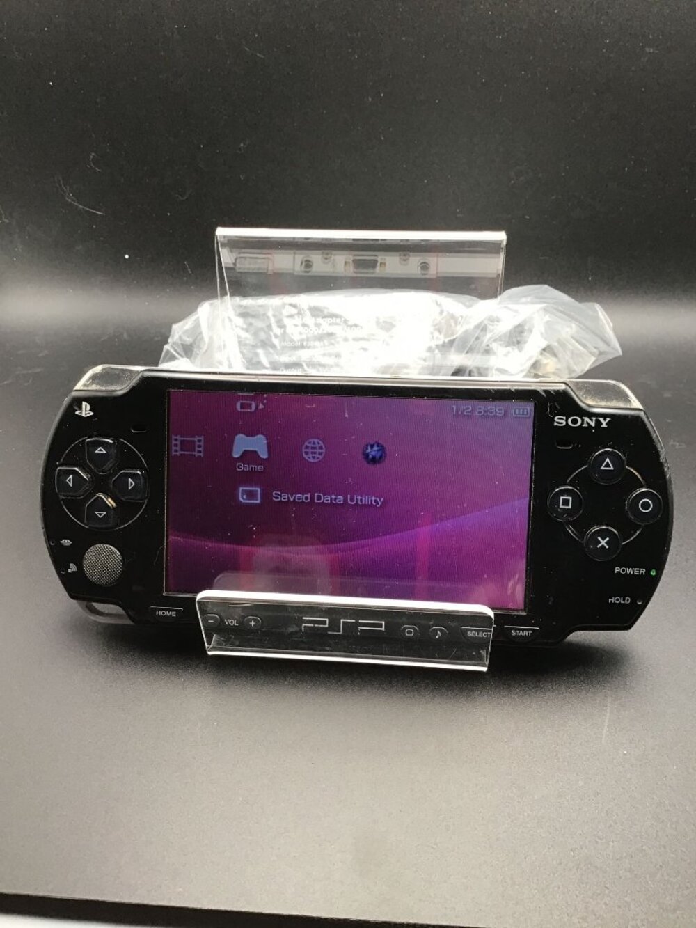 Sony PSP 2000 Piano Black Console w/New Battery & Charger Region Free Good Used!